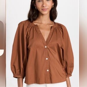 STAUD Brown Blouse